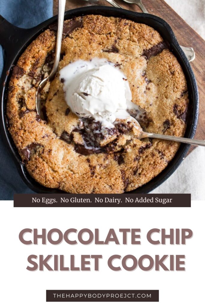 Chocolate Chip Skillet Cookie Pinterest pin.