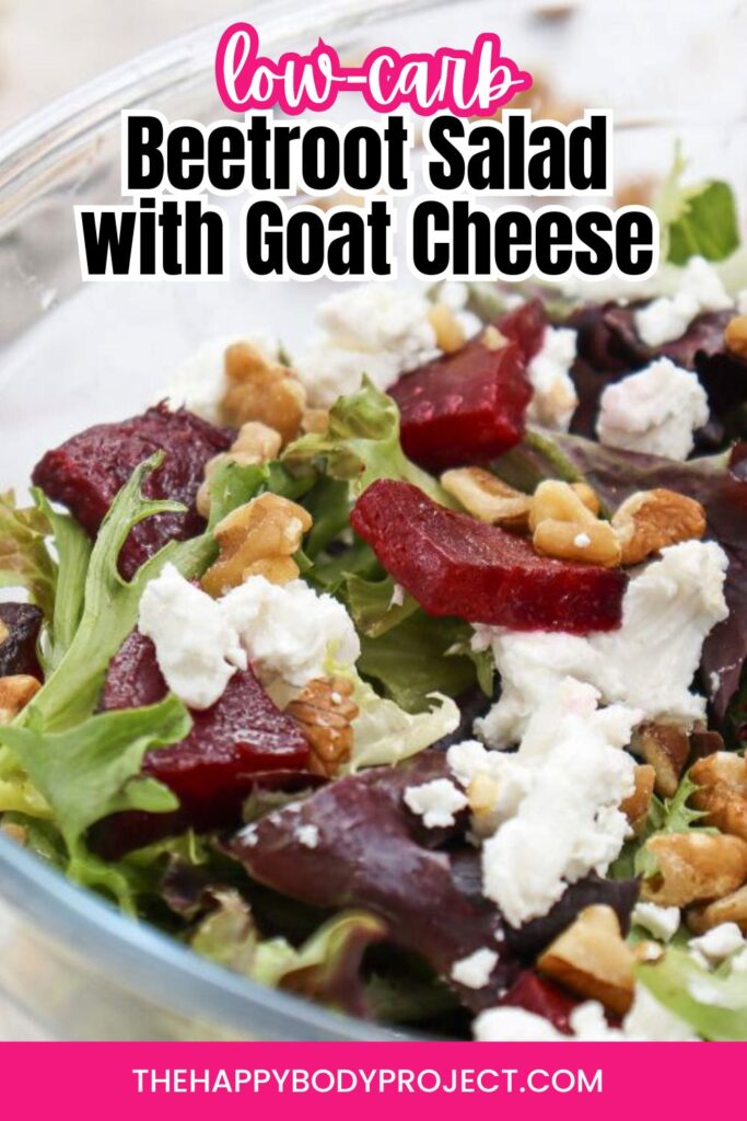 Beetroot Salad with Goat Cheese Pinterest pin.