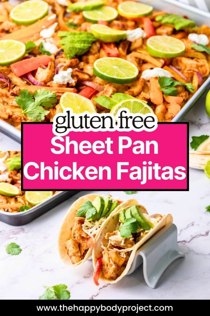 Gluten Free Sheet Pan Chicken Fajitas Pinterest pin.